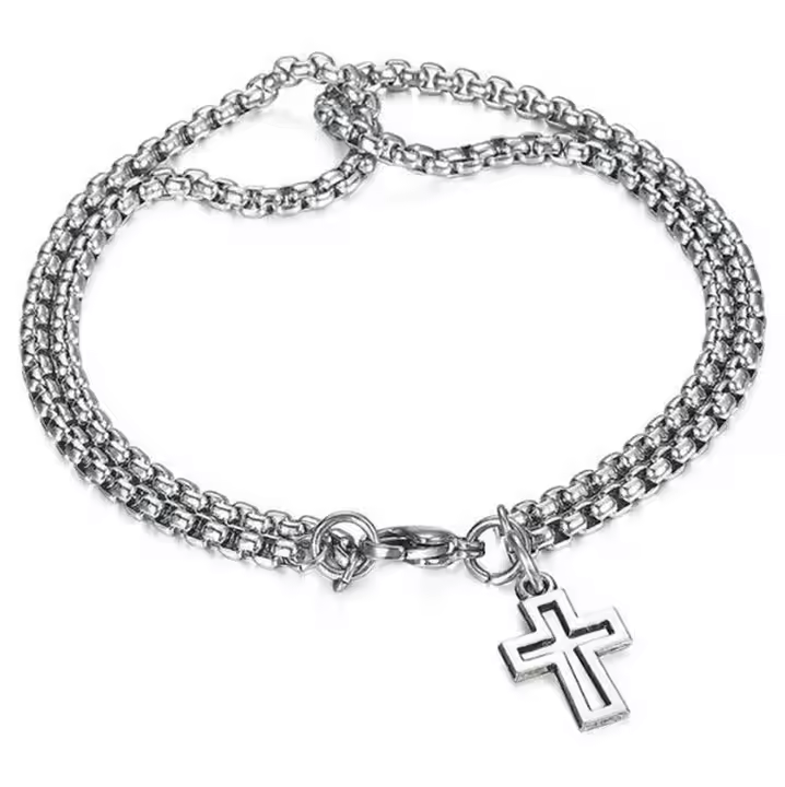 Double-Layer Cross Bracelet - Image 3