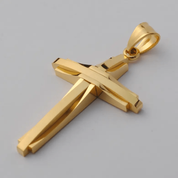 Geometric Cross Necklace - Image 4