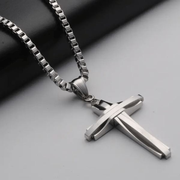 Geometric Cross Necklace - Image 6