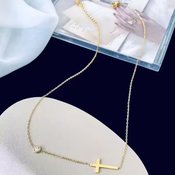 Ladies Cross Necklace - Image 2