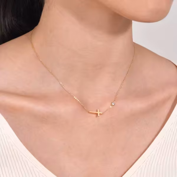 Ladies Cross Necklace - Image 3